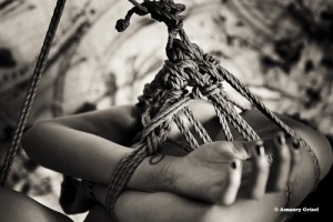 Baby J. in my ropes … +closeup Kinbaku by Amaury Grisel